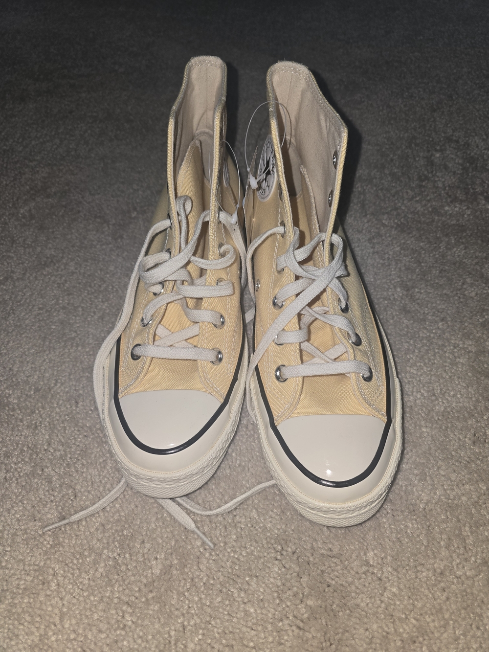 Converse Yellow High Top Sneakers with White Accents